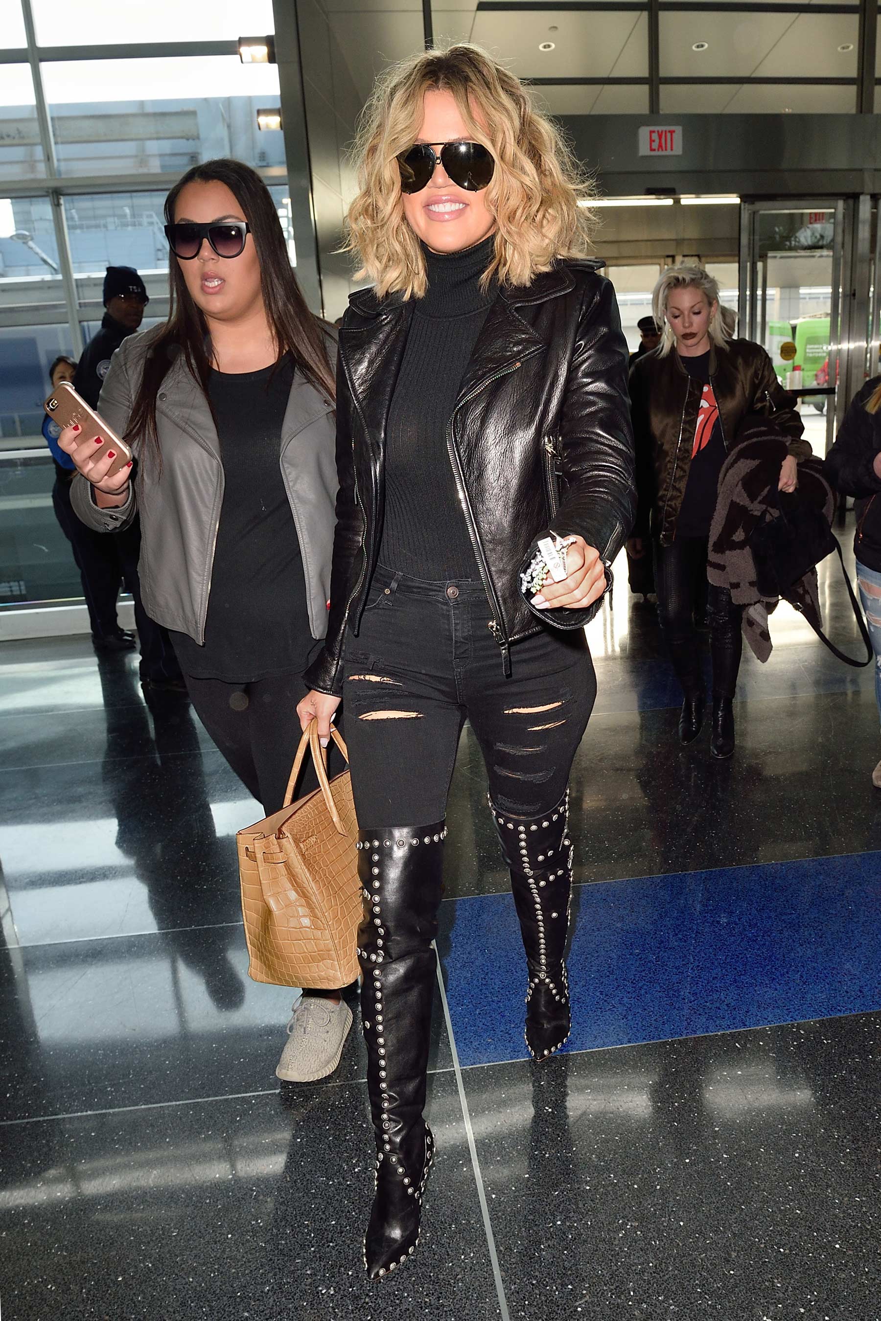 Khloe Kardashian at JFK airport in NYC