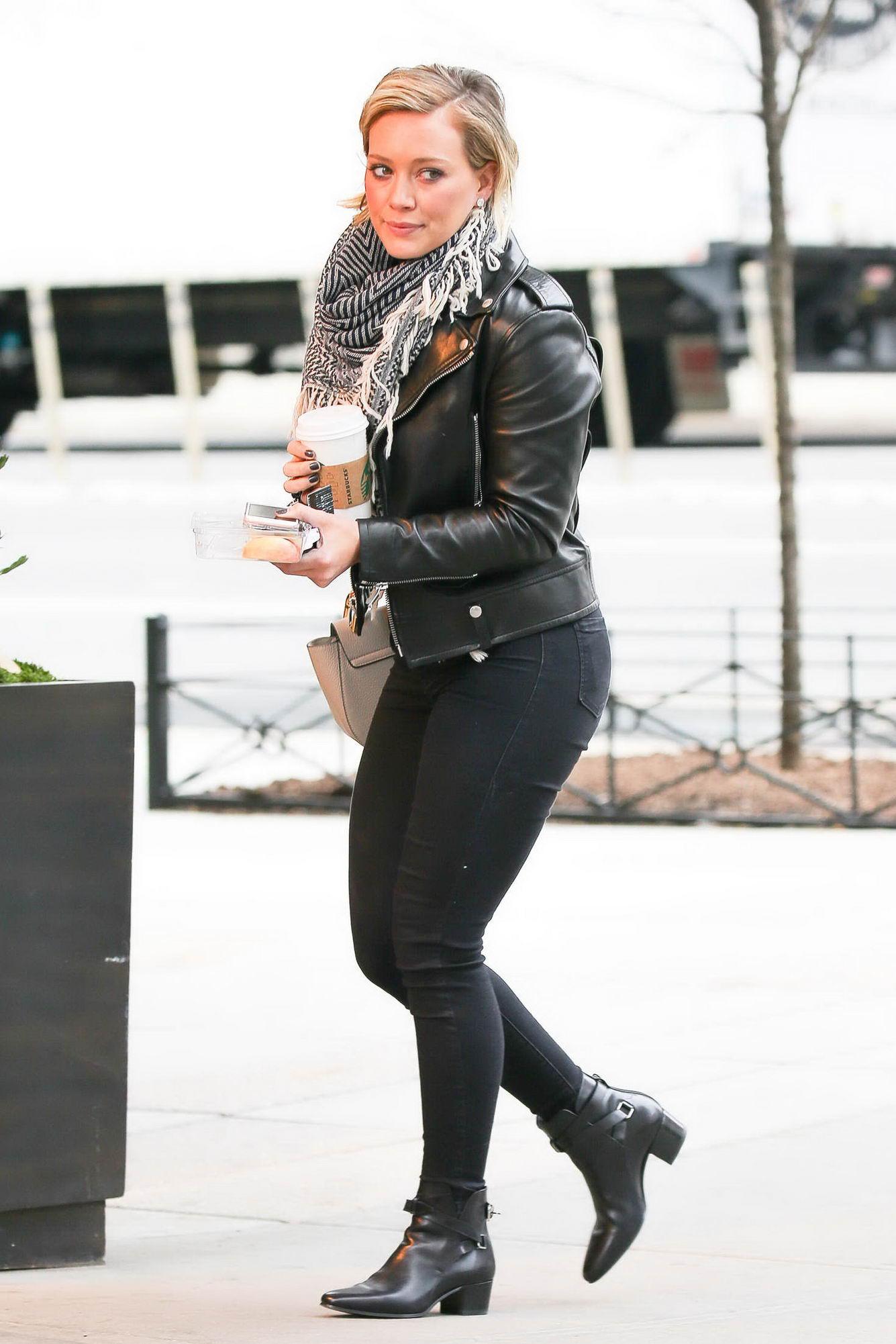 Hilary Duff at her Hotel in NYC