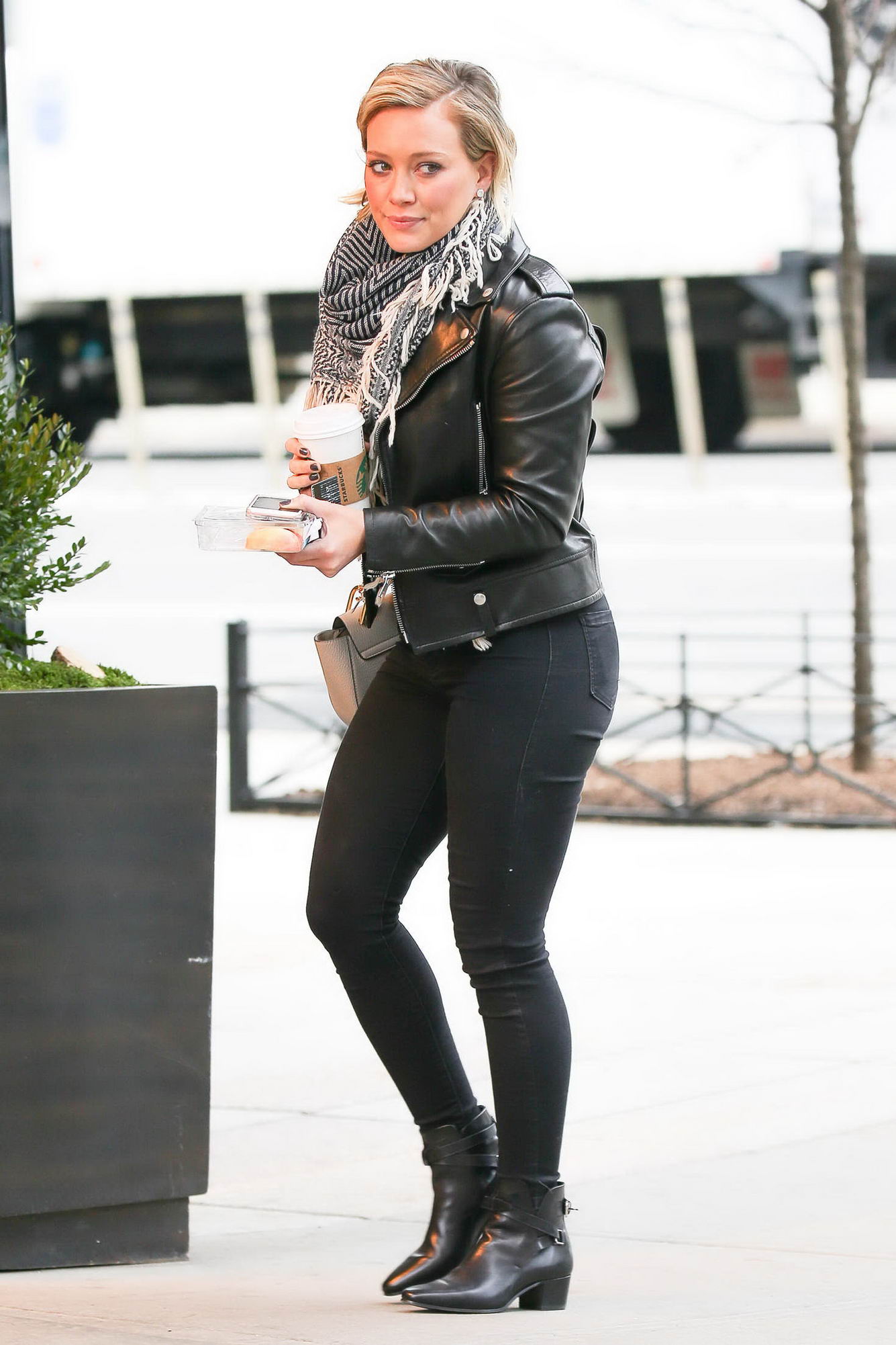 Hilary Duff at her Hotel in NYC