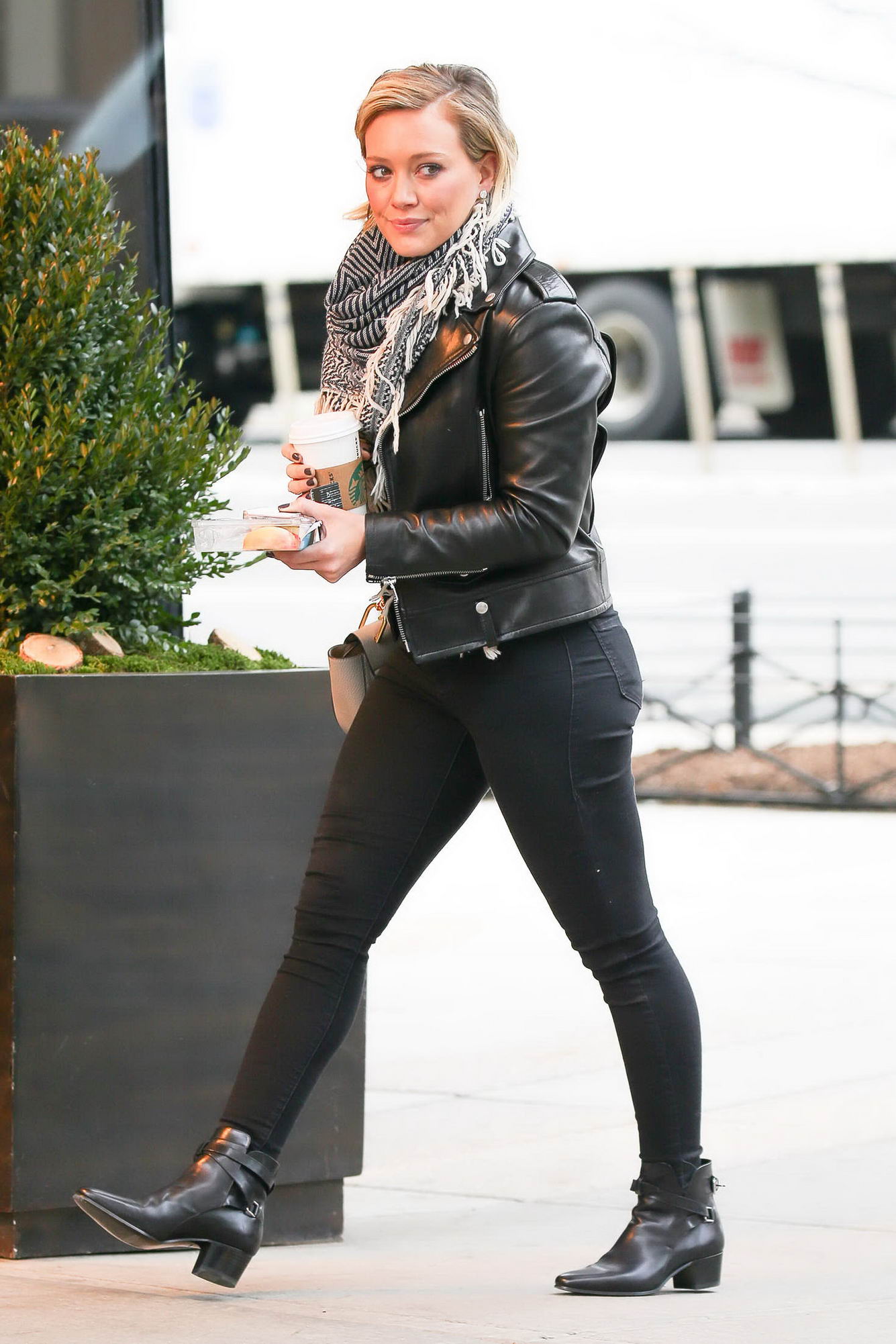 Hilary Duff at her Hotel in NYC