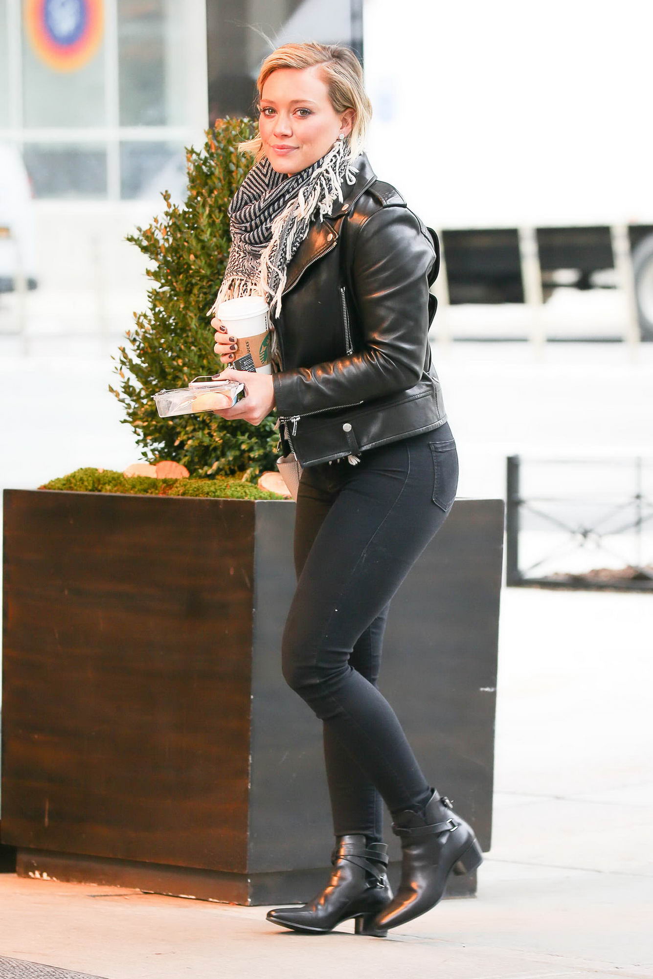 Hilary Duff at her Hotel in NYC