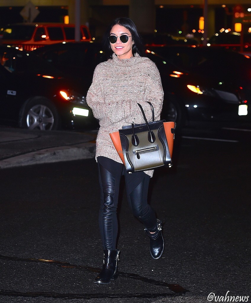 Vanessa Hudgens arrives at JFK Airport