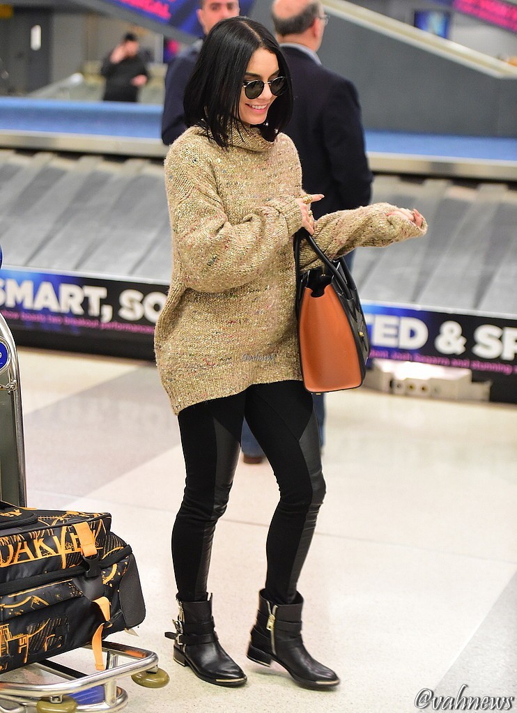 Vanessa Hudgens arrives at JFK Airport