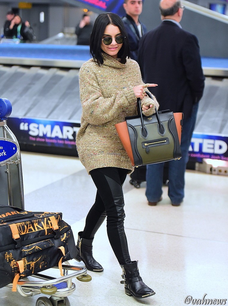 Vanessa Hudgens arrives at JFK Airport