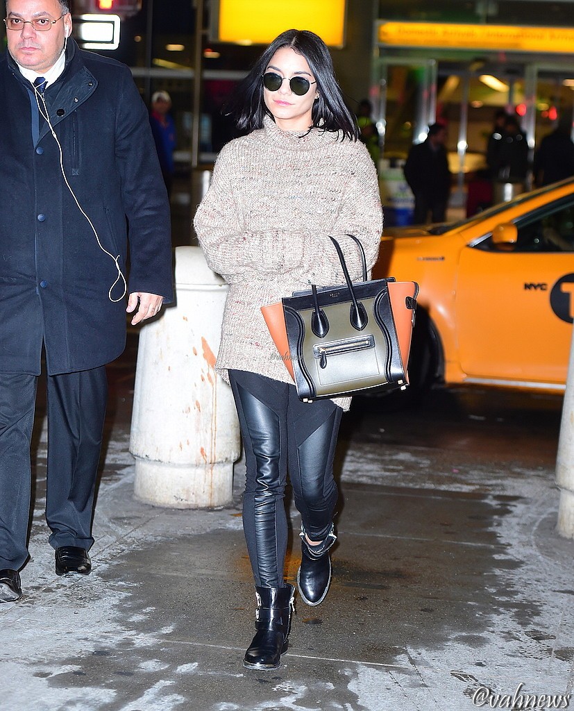 Vanessa Hudgens arrives at JFK Airport