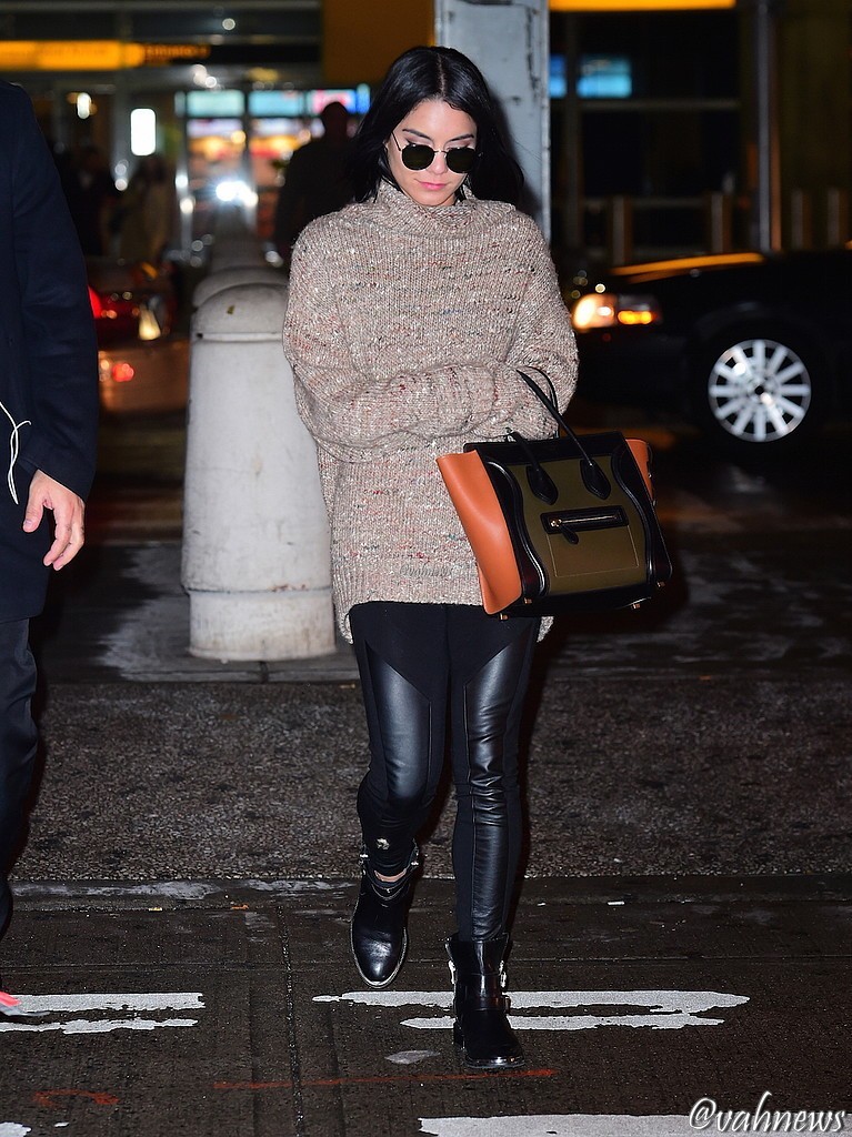 Vanessa Hudgens arrives at JFK Airport