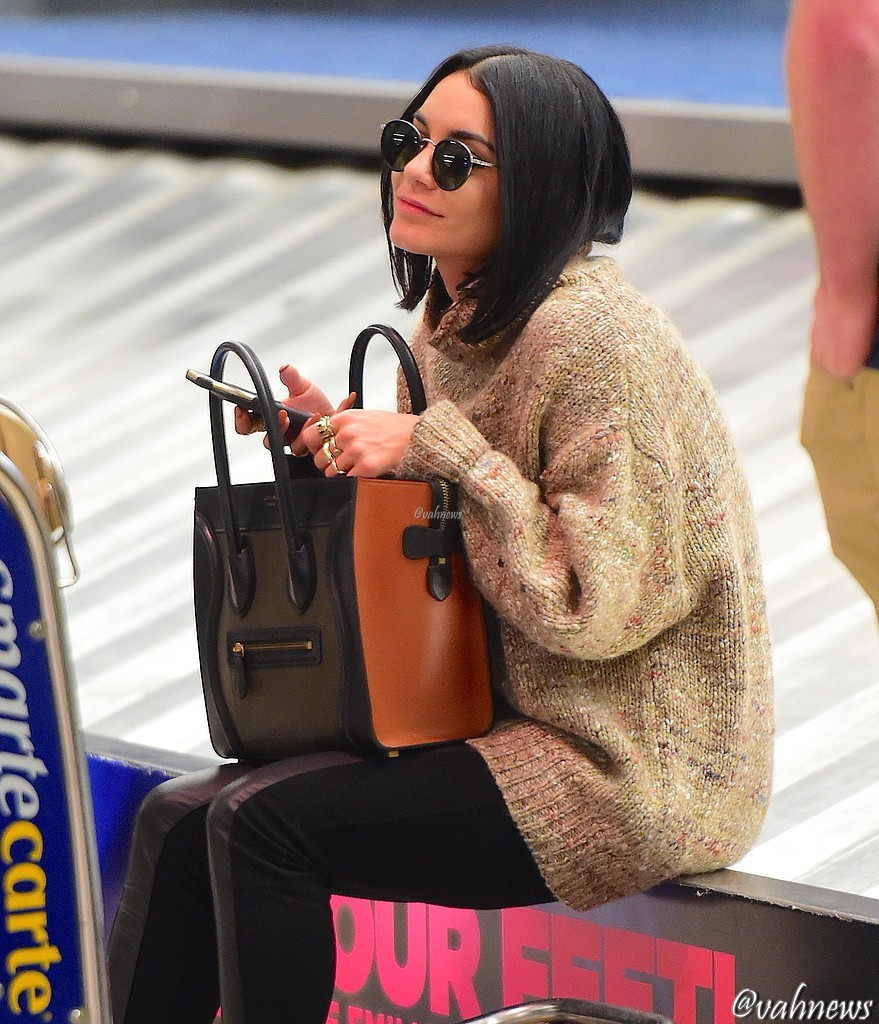 Vanessa Hudgens arrives at JFK Airport