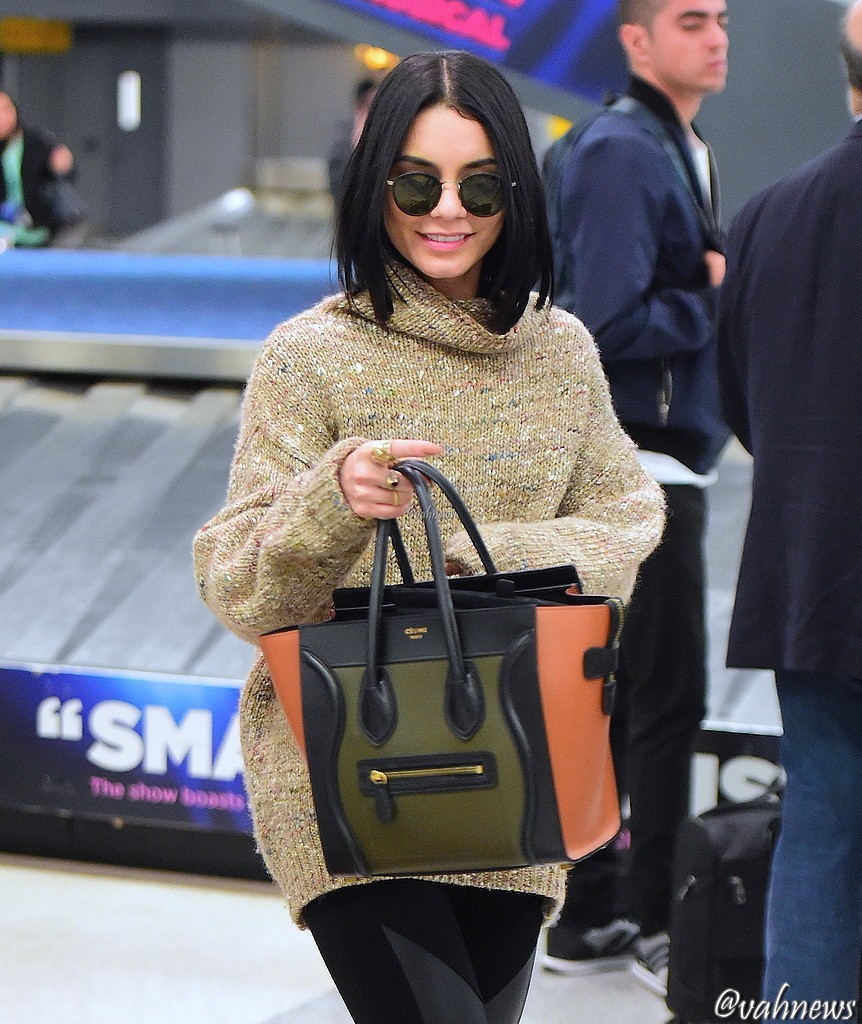 Vanessa Hudgens arrives at JFK Airport