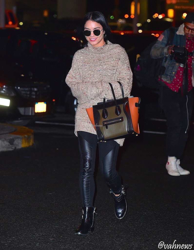 Vanessa Hudgens arrives at JFK Airport