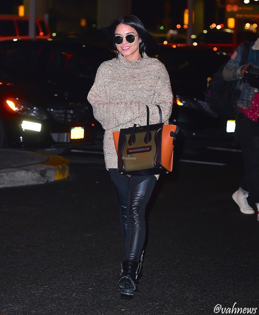 Vanessa Hudgens arrives at JFK Airport