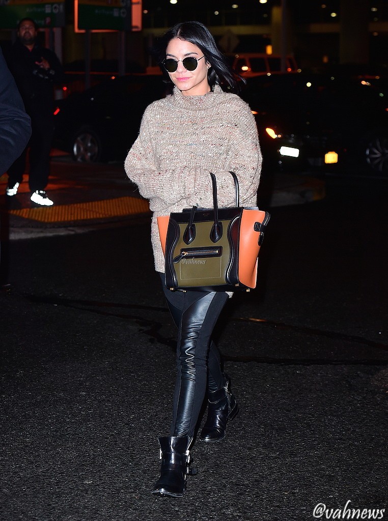 Vanessa Hudgens arrives at JFK Airport