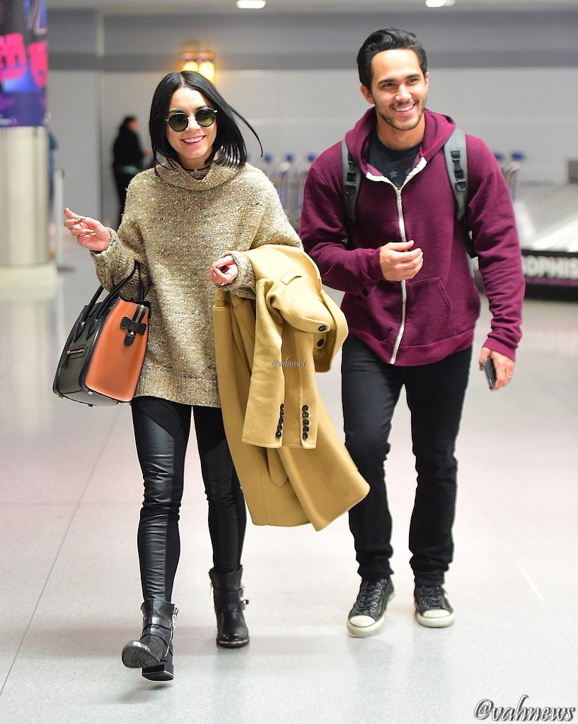 Vanessa Hudgens arrives at JFK Airport