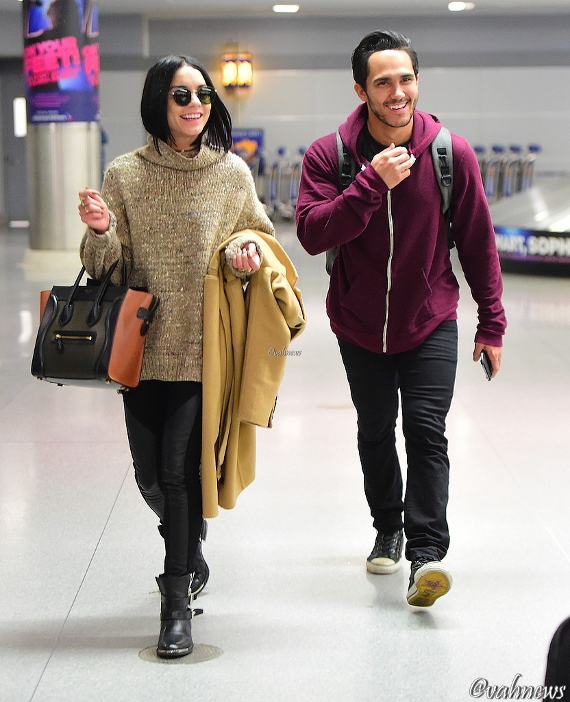 Vanessa Hudgens arrives at JFK Airport