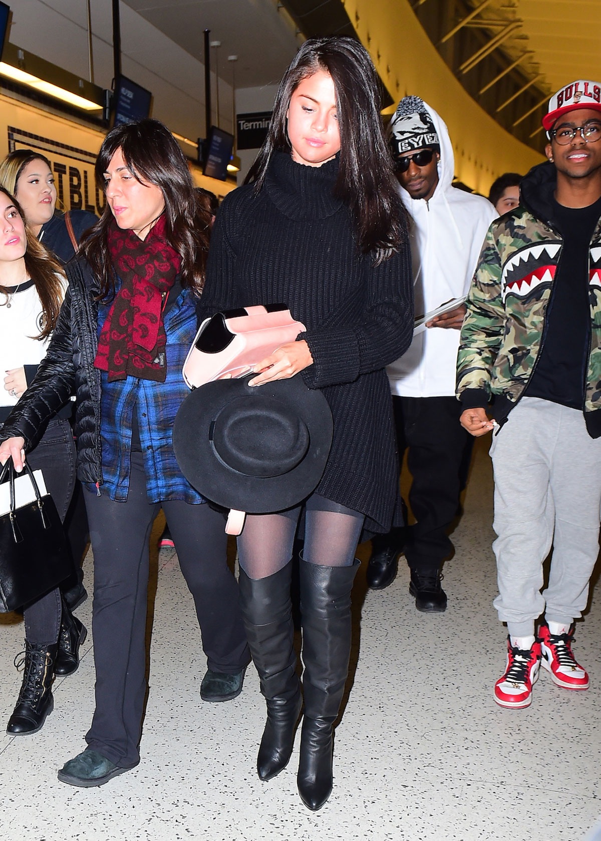 Selena Gomez seen at JFK airport