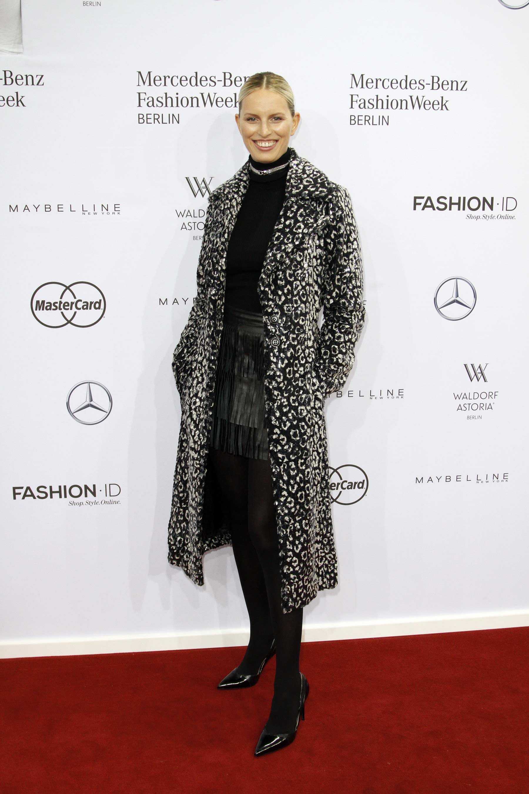 Karolina Kurkova attends Maria Kretschmer show during the Mercedes-Benz Fashion Week Berlin