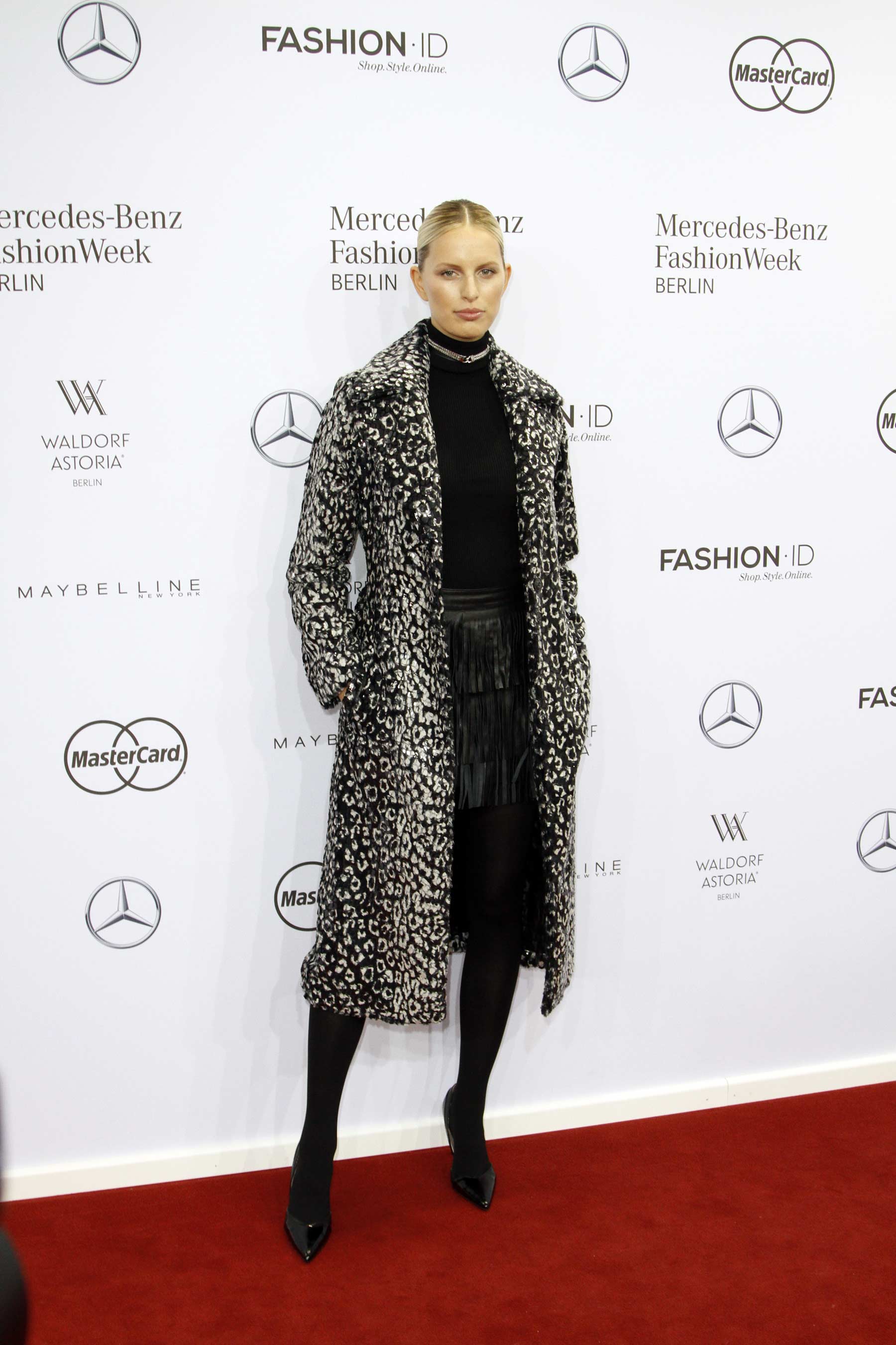 Karolina Kurkova attends Maria Kretschmer show during the Mercedes-Benz Fashion Week Berlin