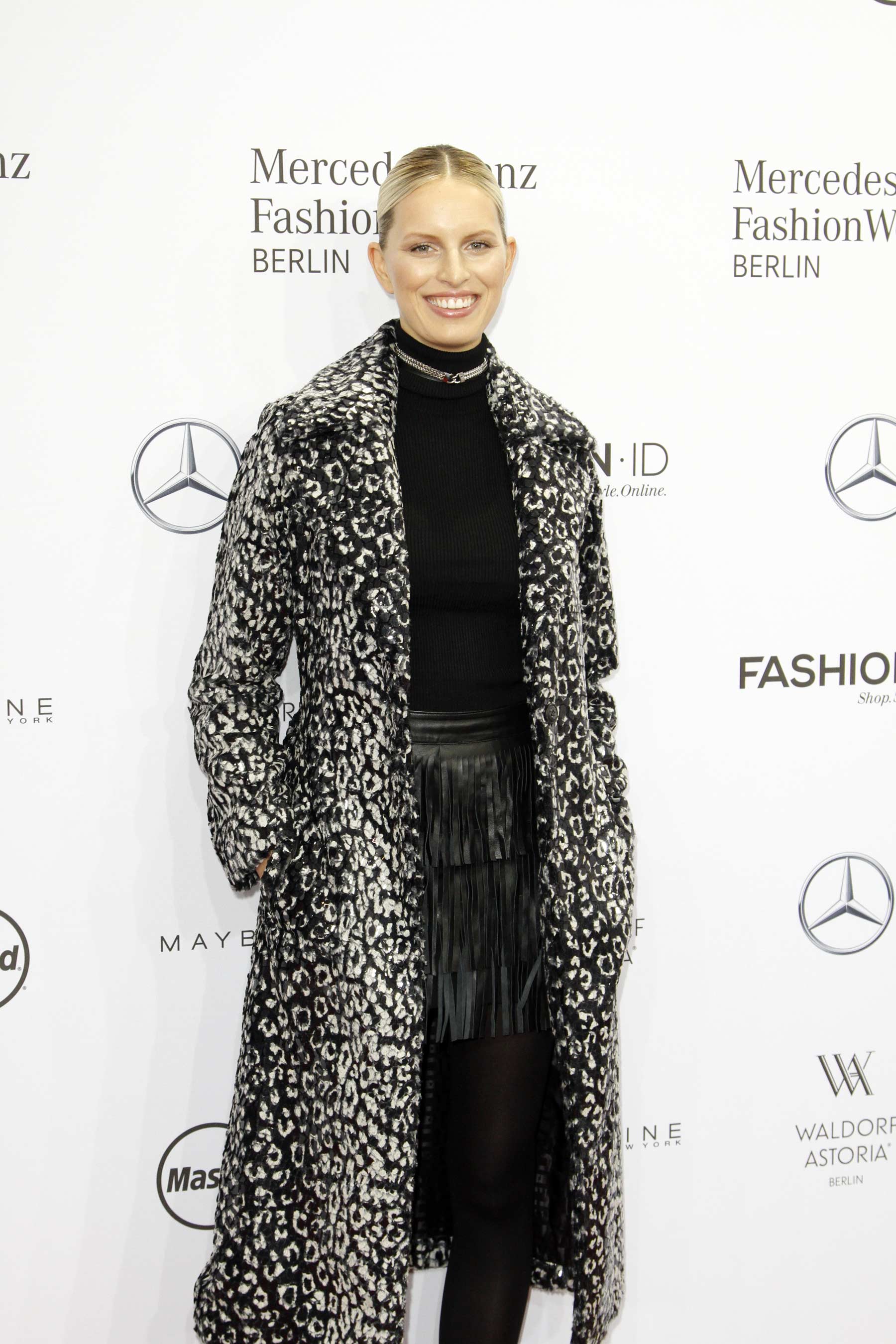 Karolina Kurkova attends Maria Kretschmer show during the Mercedes-Benz Fashion Week Berlin