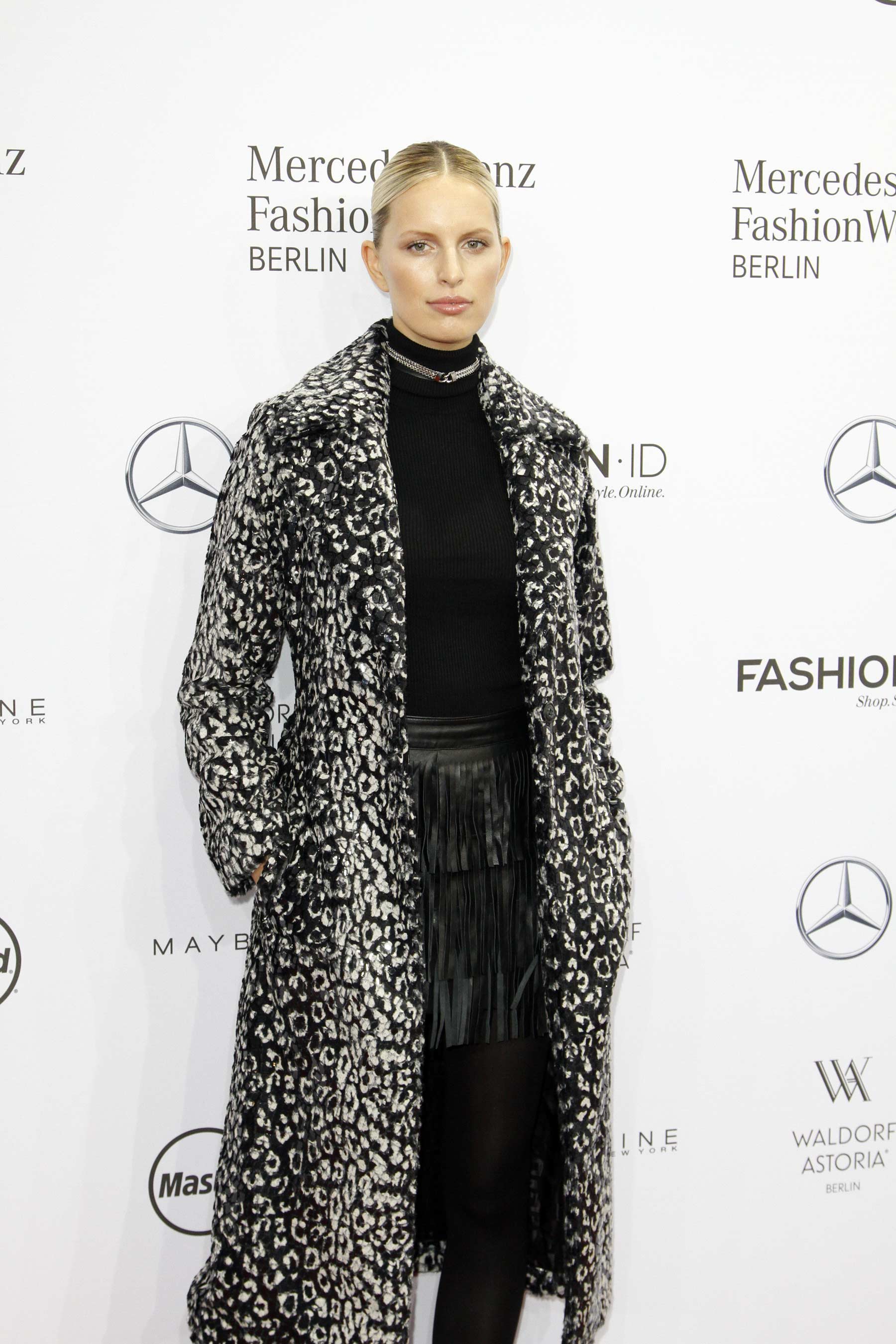 Karolina Kurkova attends Maria Kretschmer show during the Mercedes-Benz Fashion Week Berlin