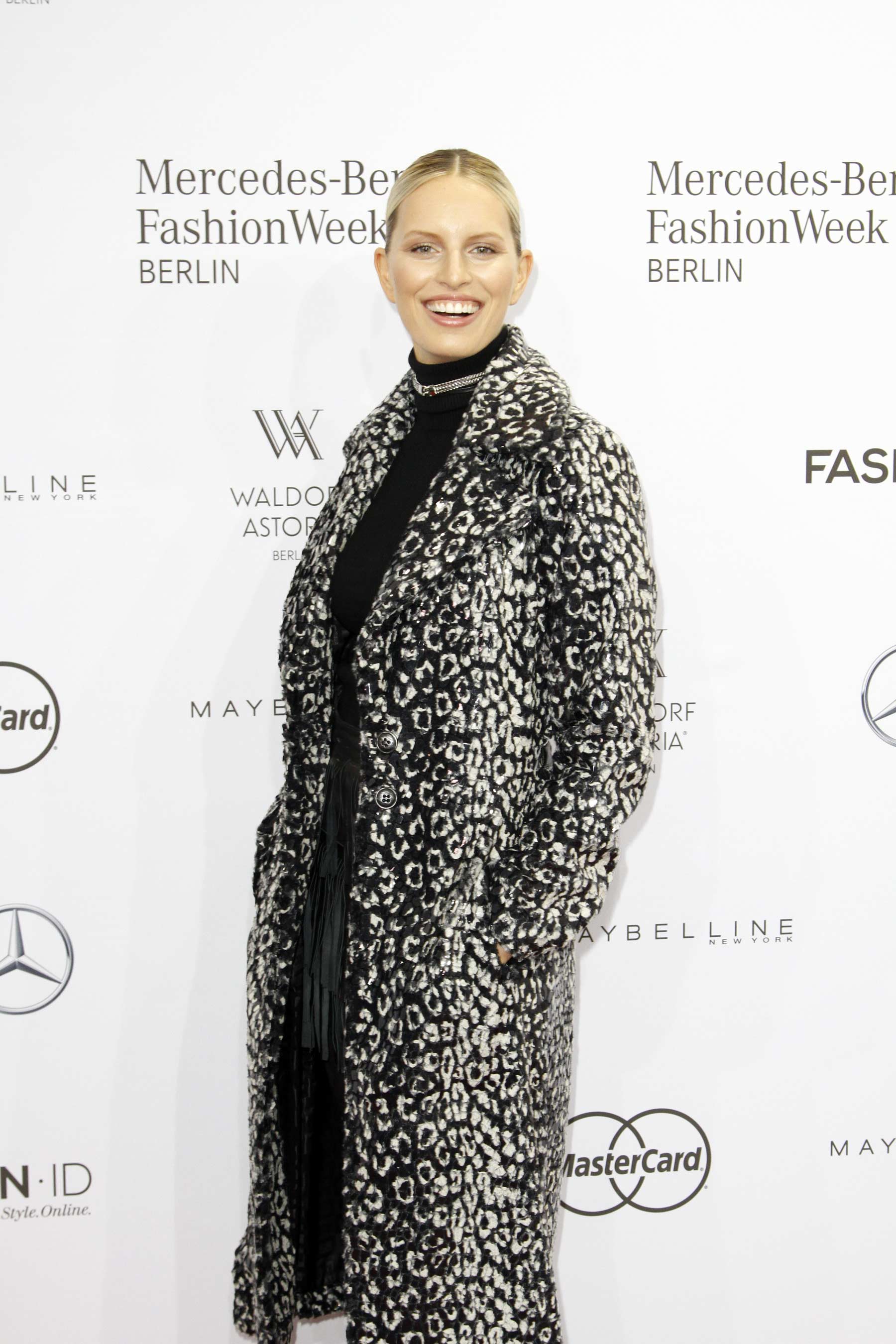 Karolina Kurkova attends Maria Kretschmer show during the Mercedes-Benz Fashion Week Berlin