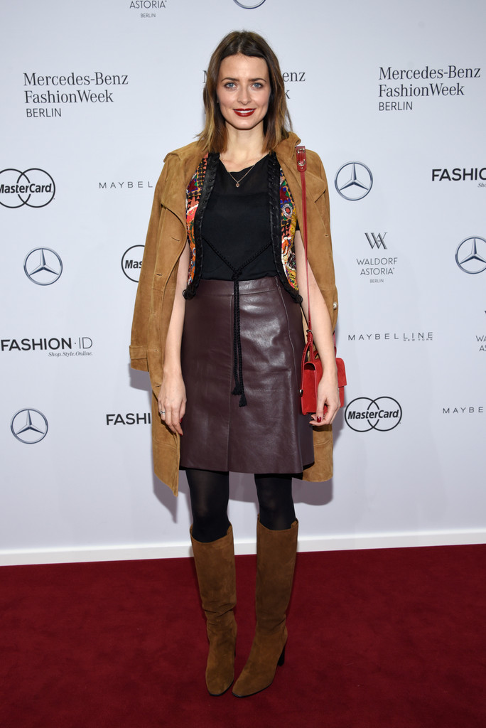 Eva Padberg attends Mercedes Benz Fashion Week Berlin