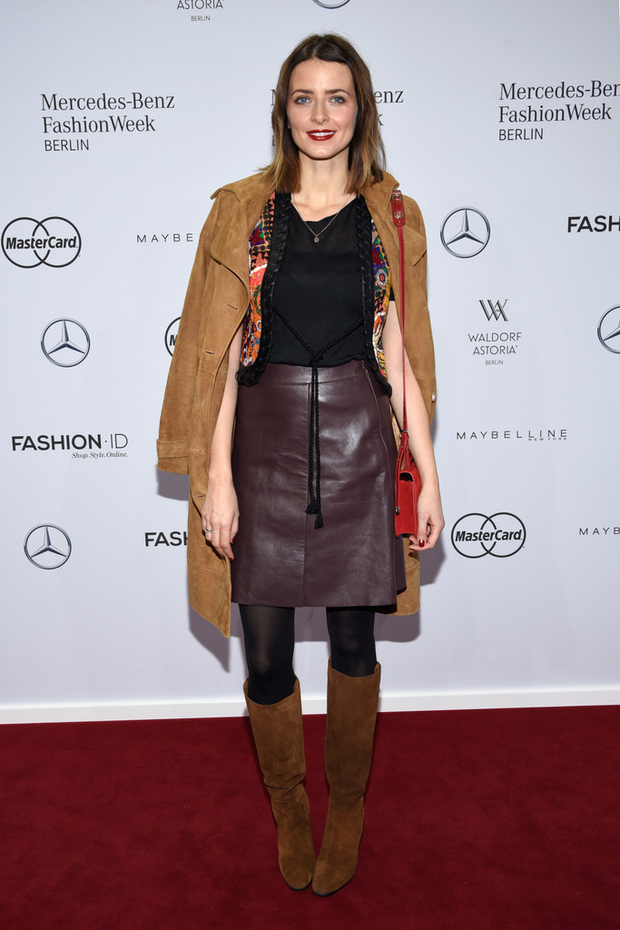 Eva Padberg attends Mercedes Benz Fashion Week Berlin