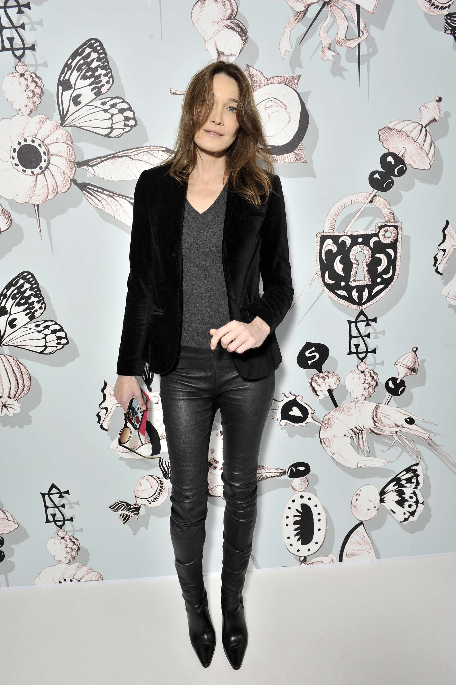 Carla Bruni attends People at Haute Couture Fashion Show Schiaparelli