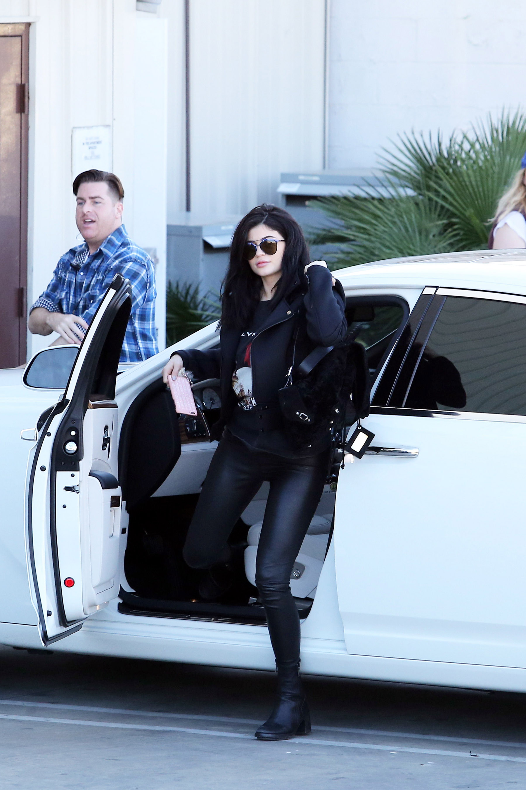 Kylie Jenner making her way into a studio