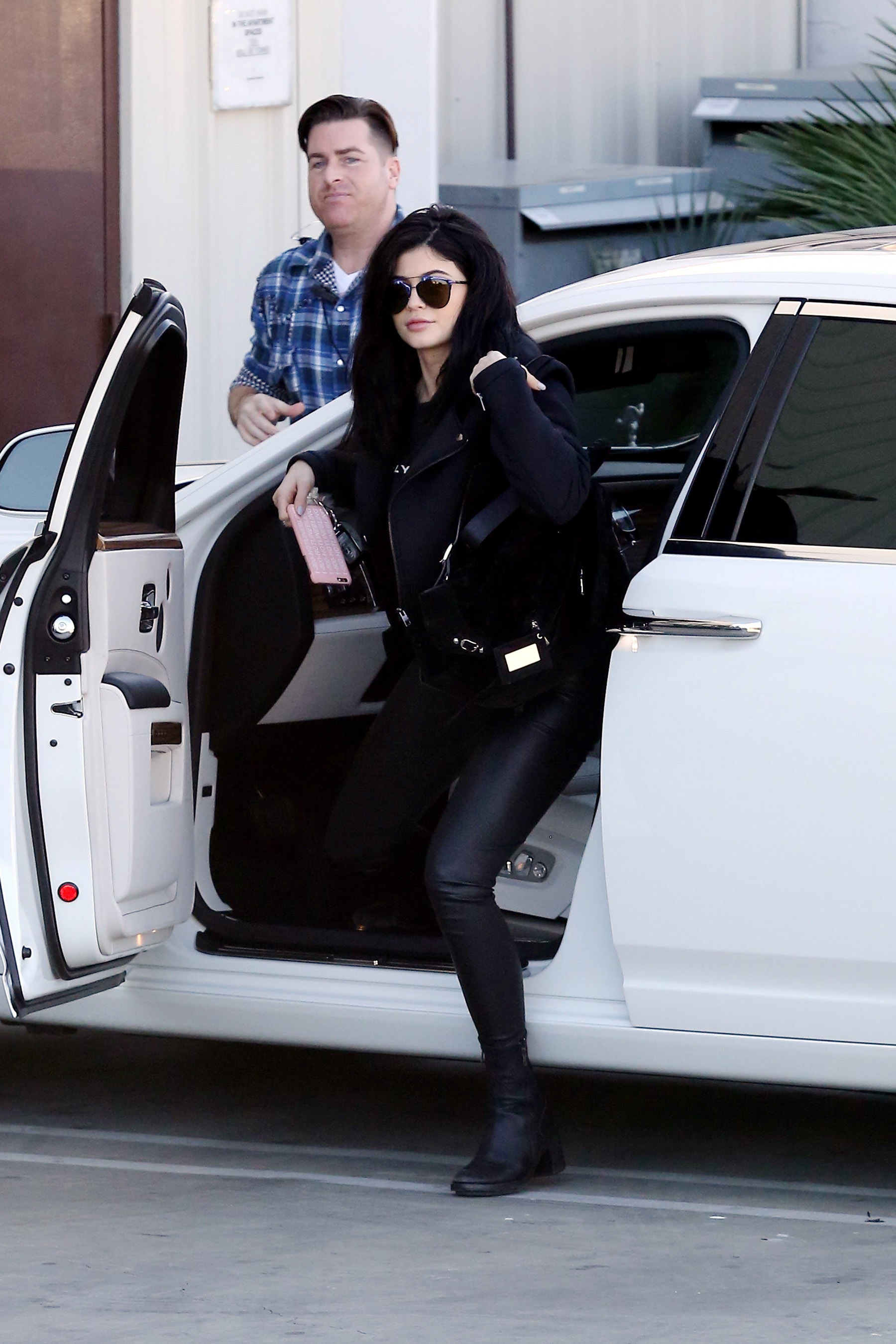 Kylie Jenner making her way into a studio