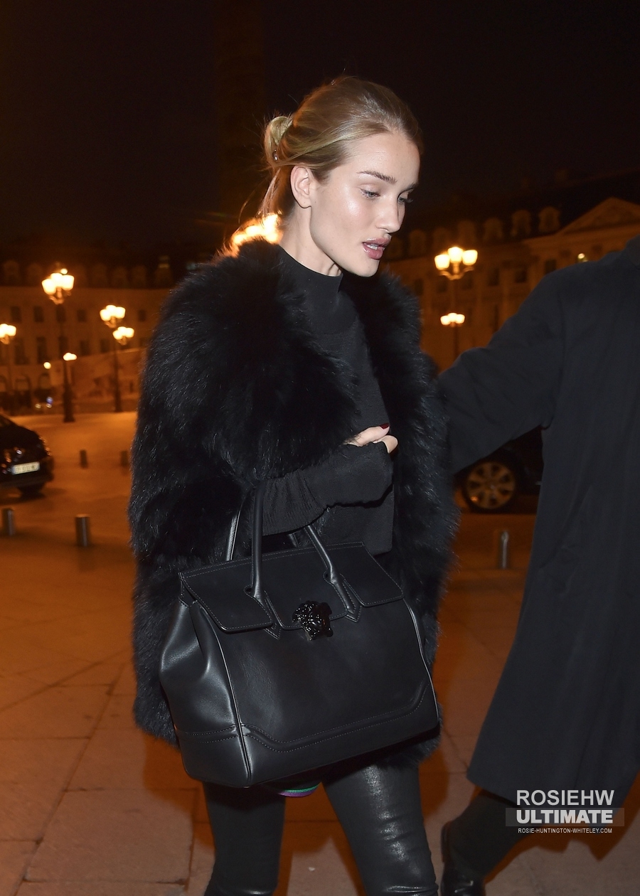 Rosie Huntington Whiteley out in Paris