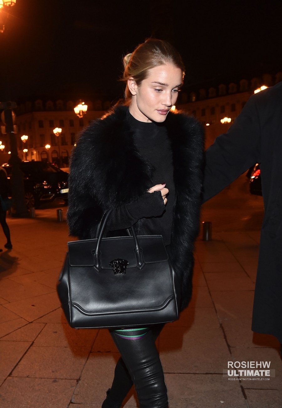 Rosie Huntington Whiteley out in Paris