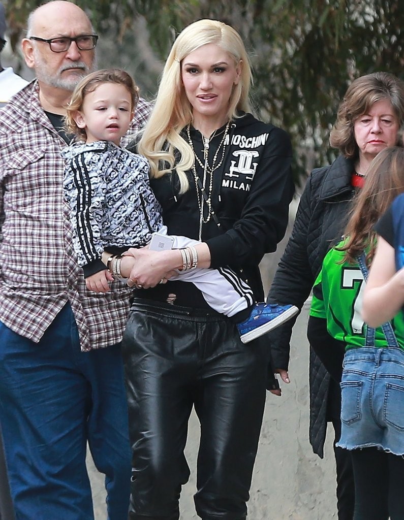 Gwen Stefani out in a park in LA