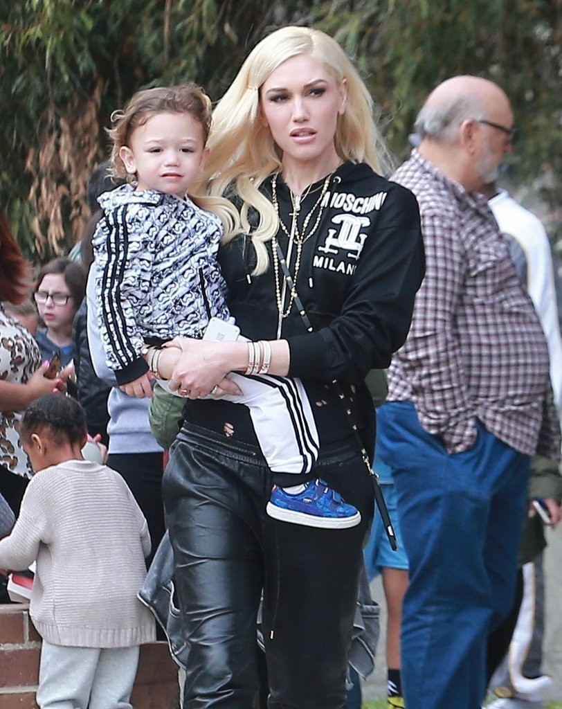 Gwen Stefani out in a park in LA