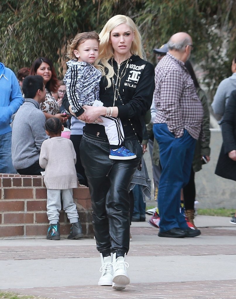 Gwen Stefani out in a park in LA