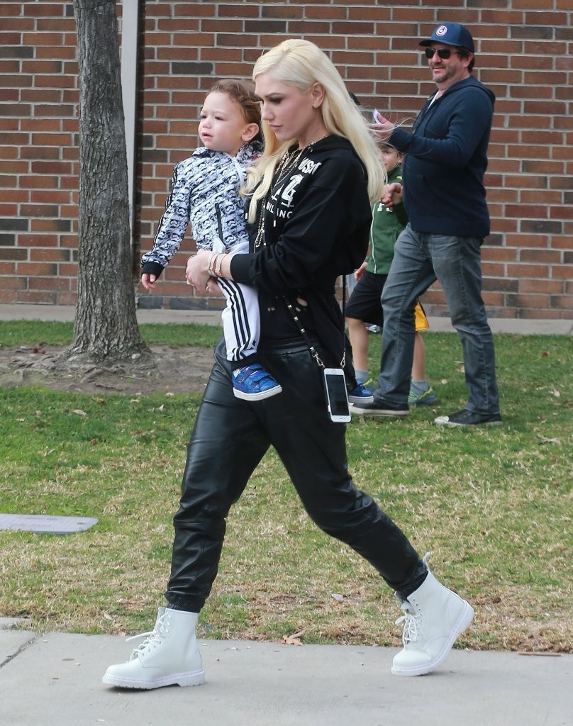 Gwen Stefani out in a park in LA