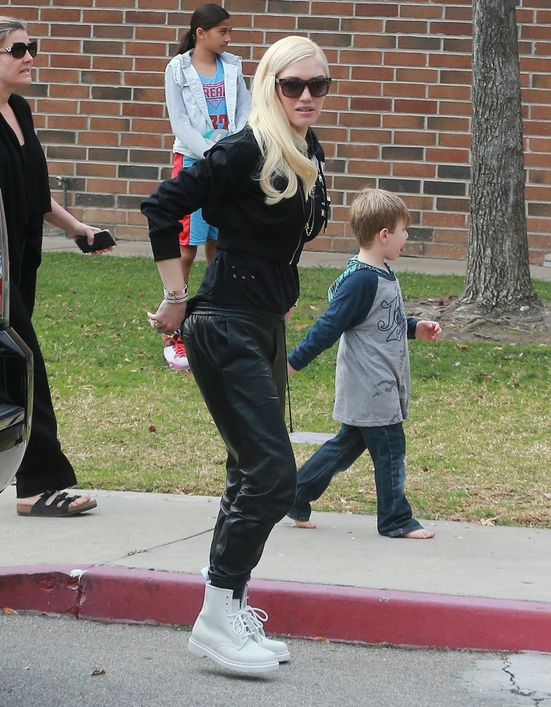 Gwen Stefani out in a park in LA