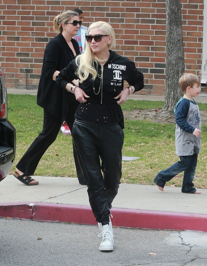 Gwen Stefani out in a park in LA