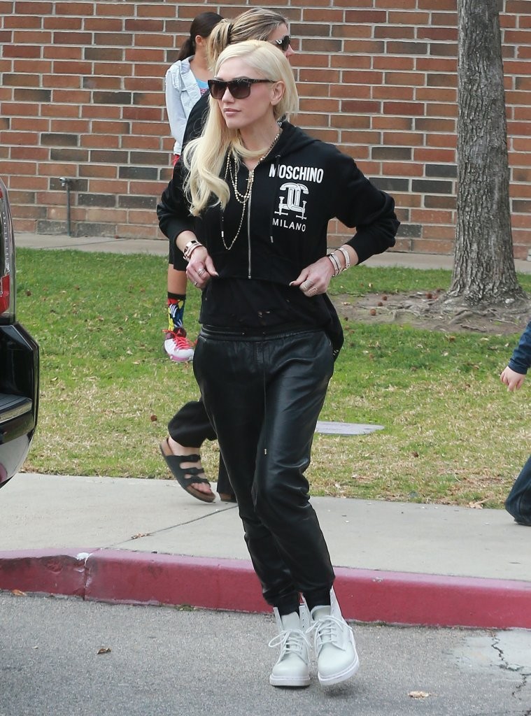 Gwen Stefani out in a park in LA
