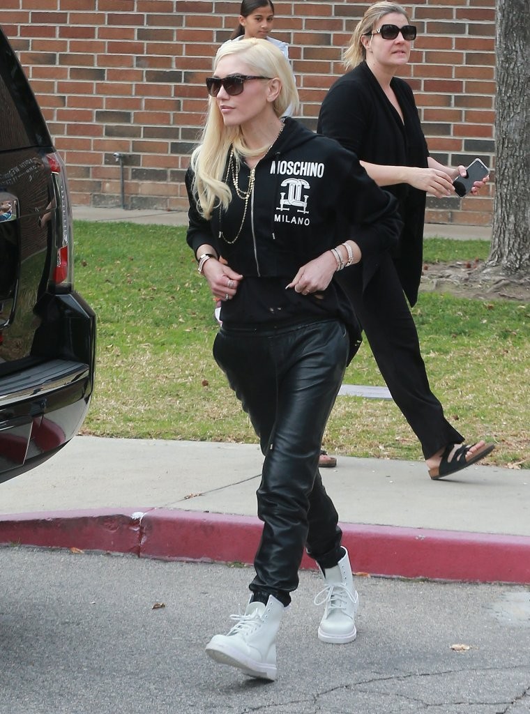 Gwen Stefani out in a park in LA