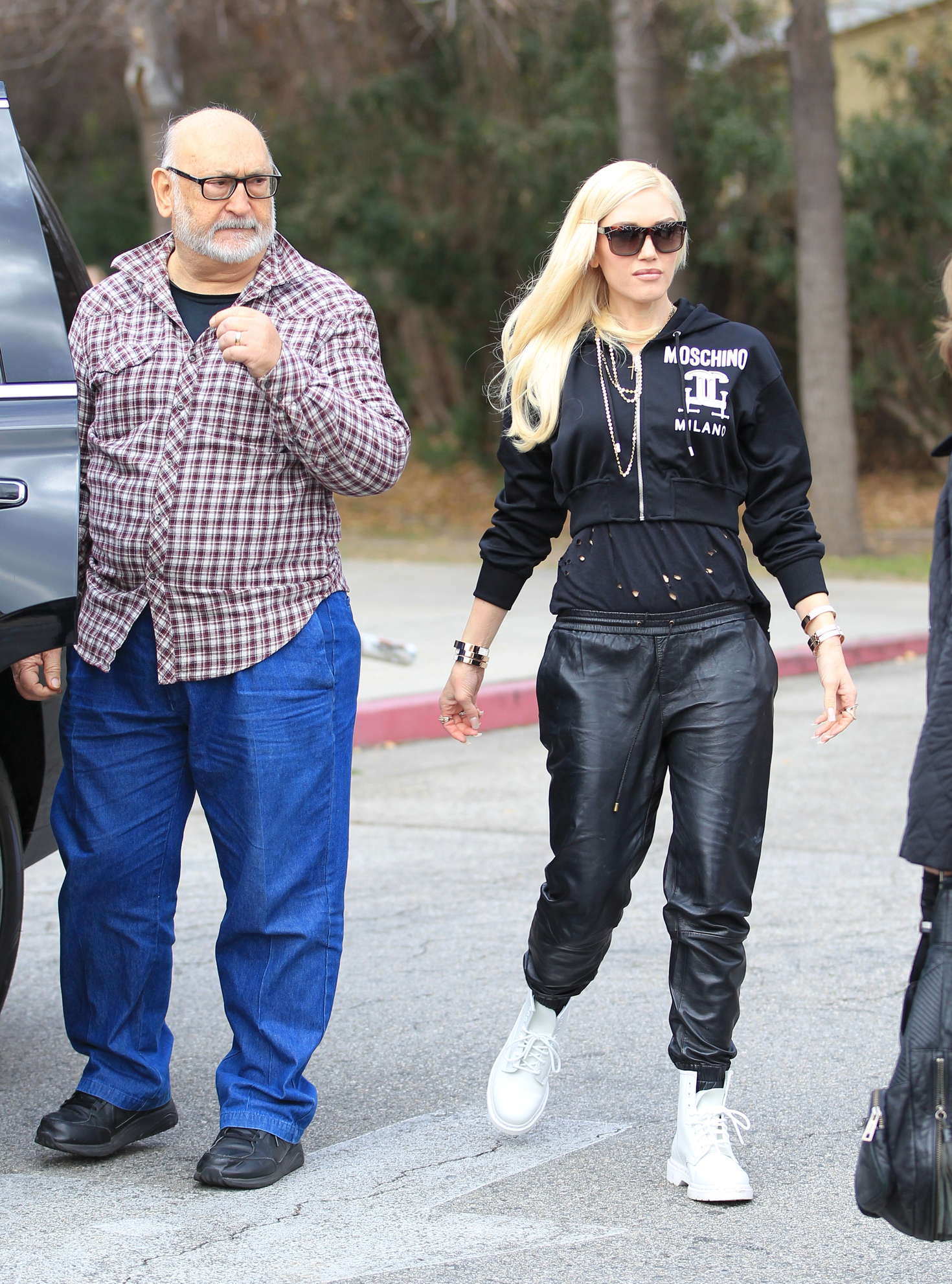 Gwen Stefani out in a park in LA