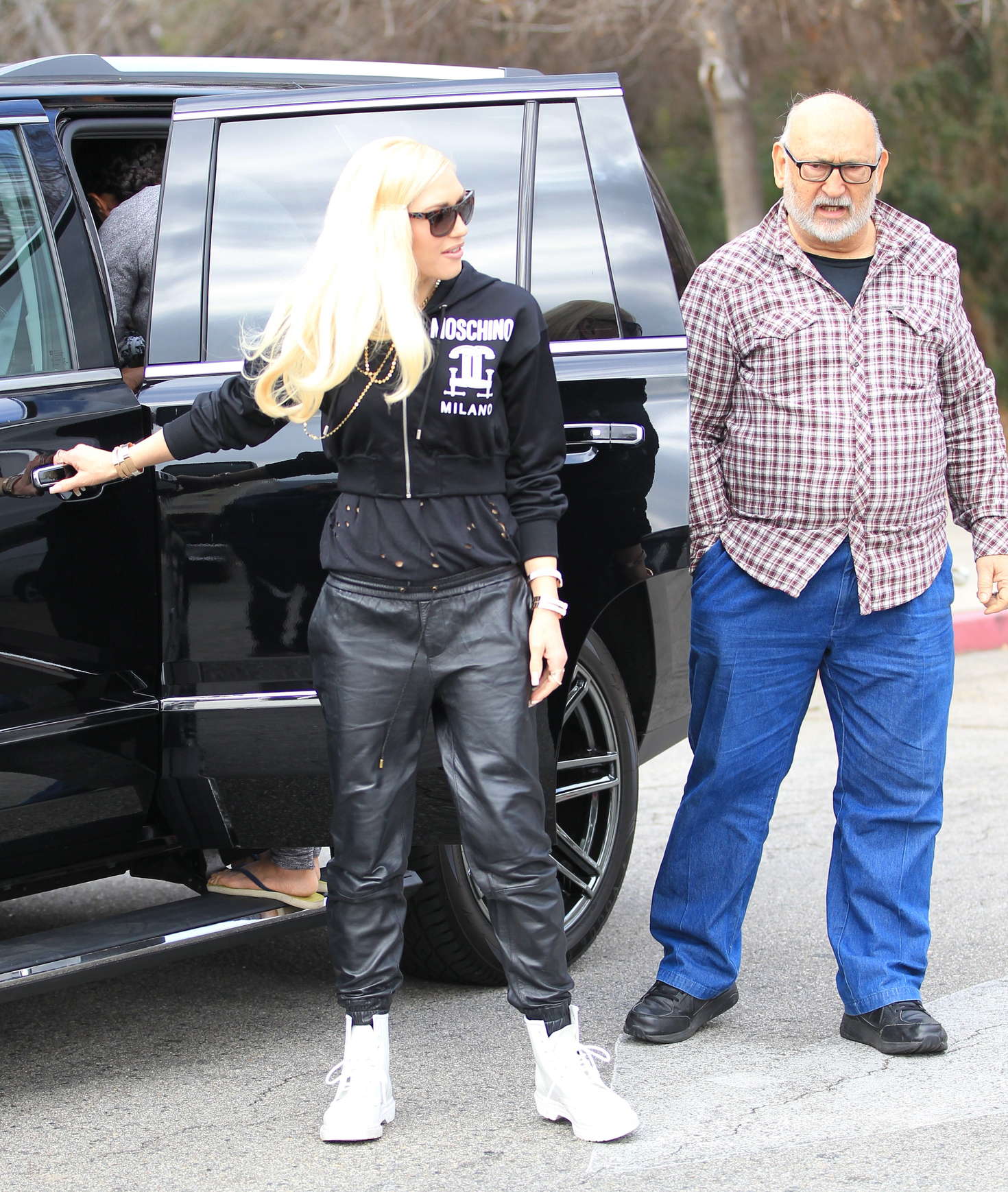 Gwen Stefani out in a park in LA