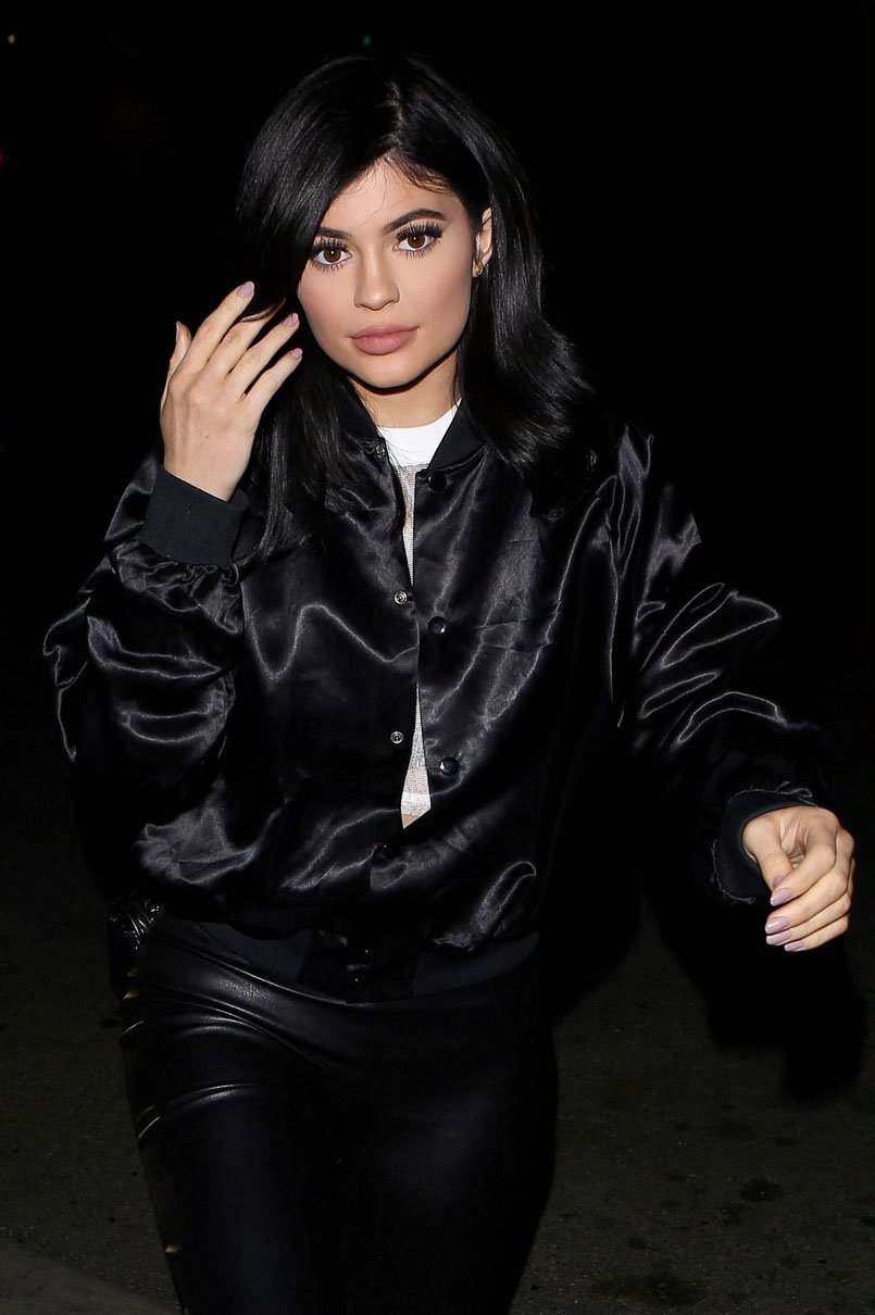 Kylie Jenner heads to dinner with friends at Mastros Steakhouse