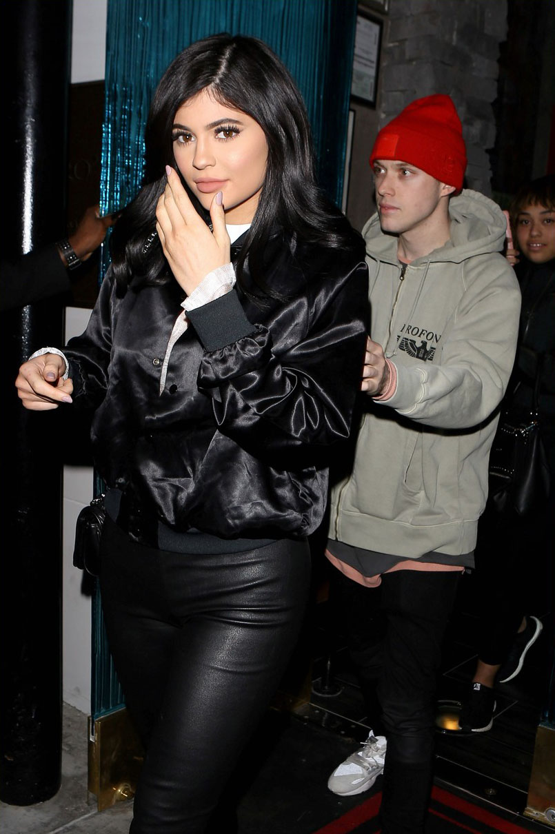 Kylie Jenner heads to dinner with friends at Mastros Steakhouse