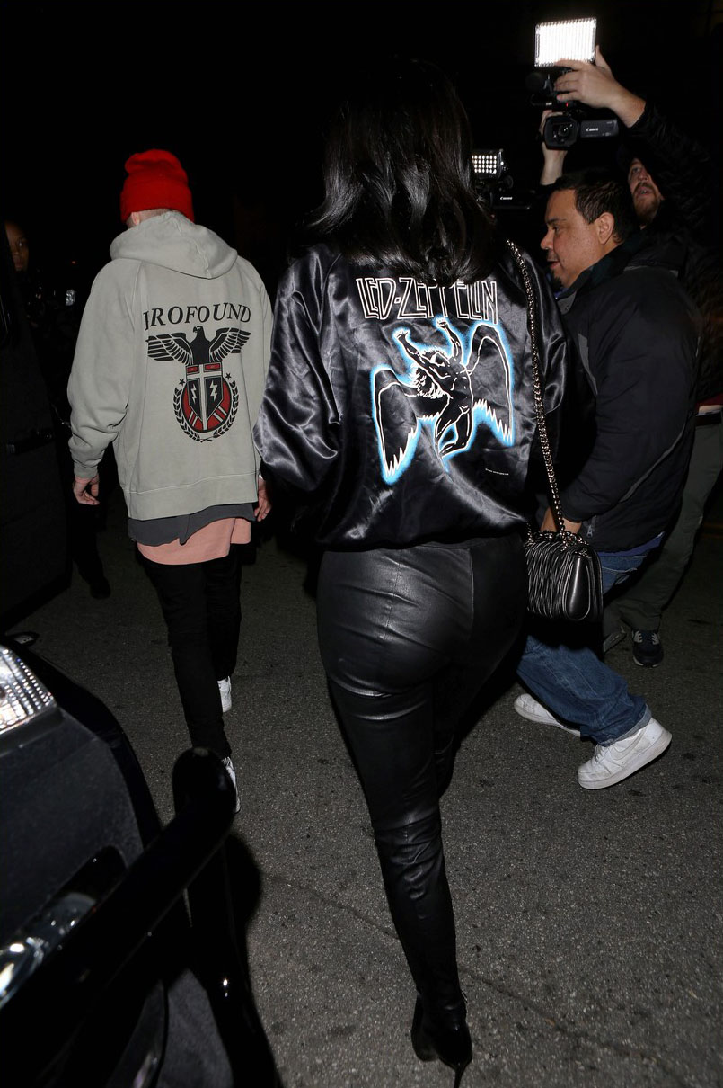 Kylie Jenner heads to dinner with friends at Mastros Steakhouse