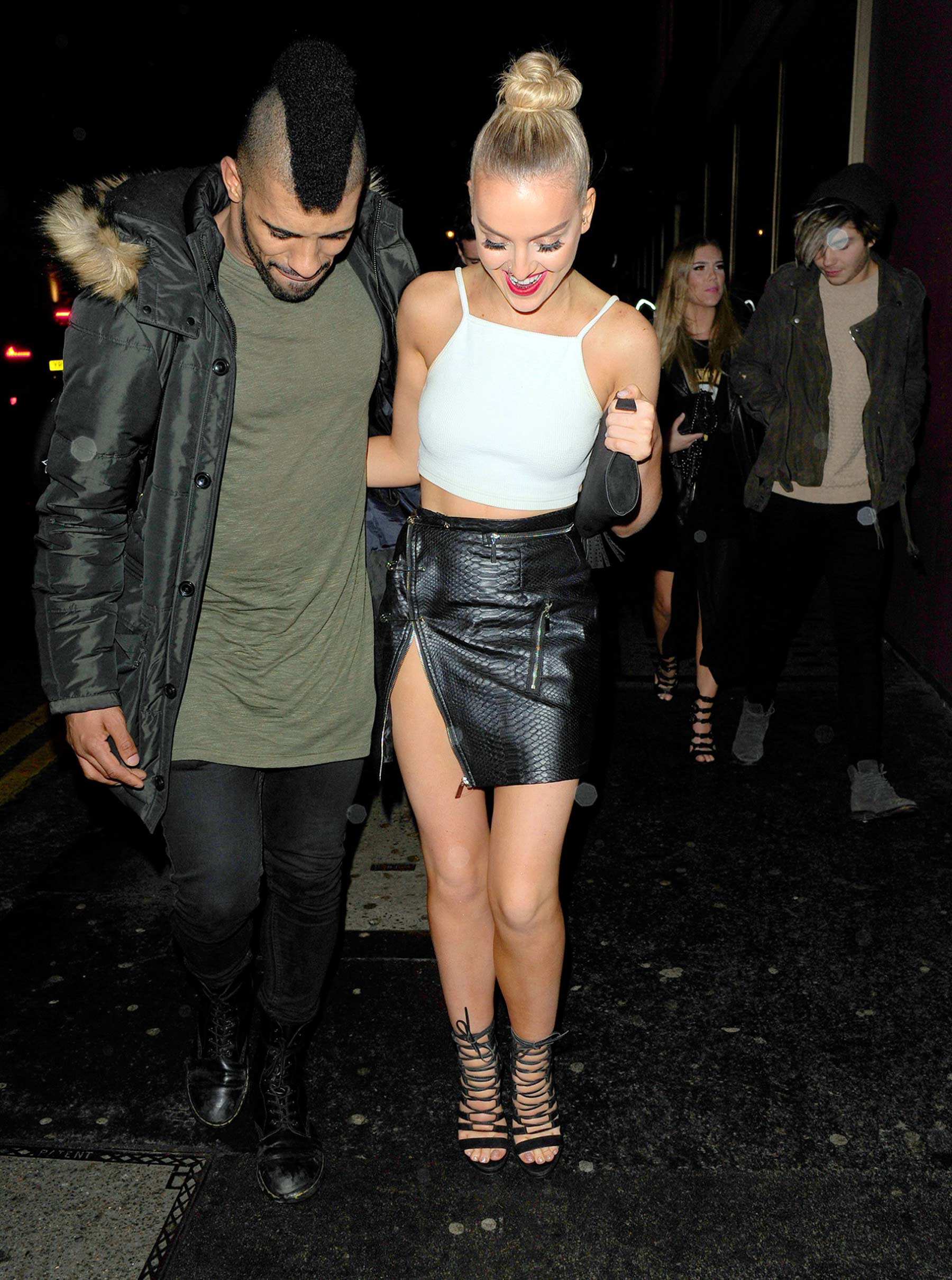 Perrie Edwards outside Drama Nightclub