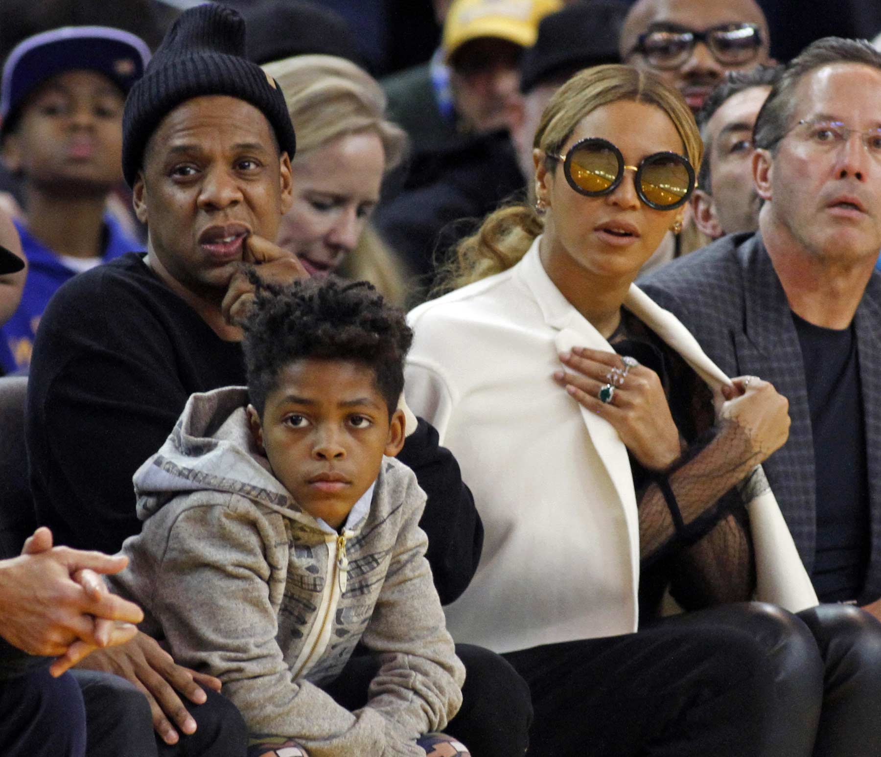 Beyonce at Oklahoma City Thunder vs. Golden State Warriors game