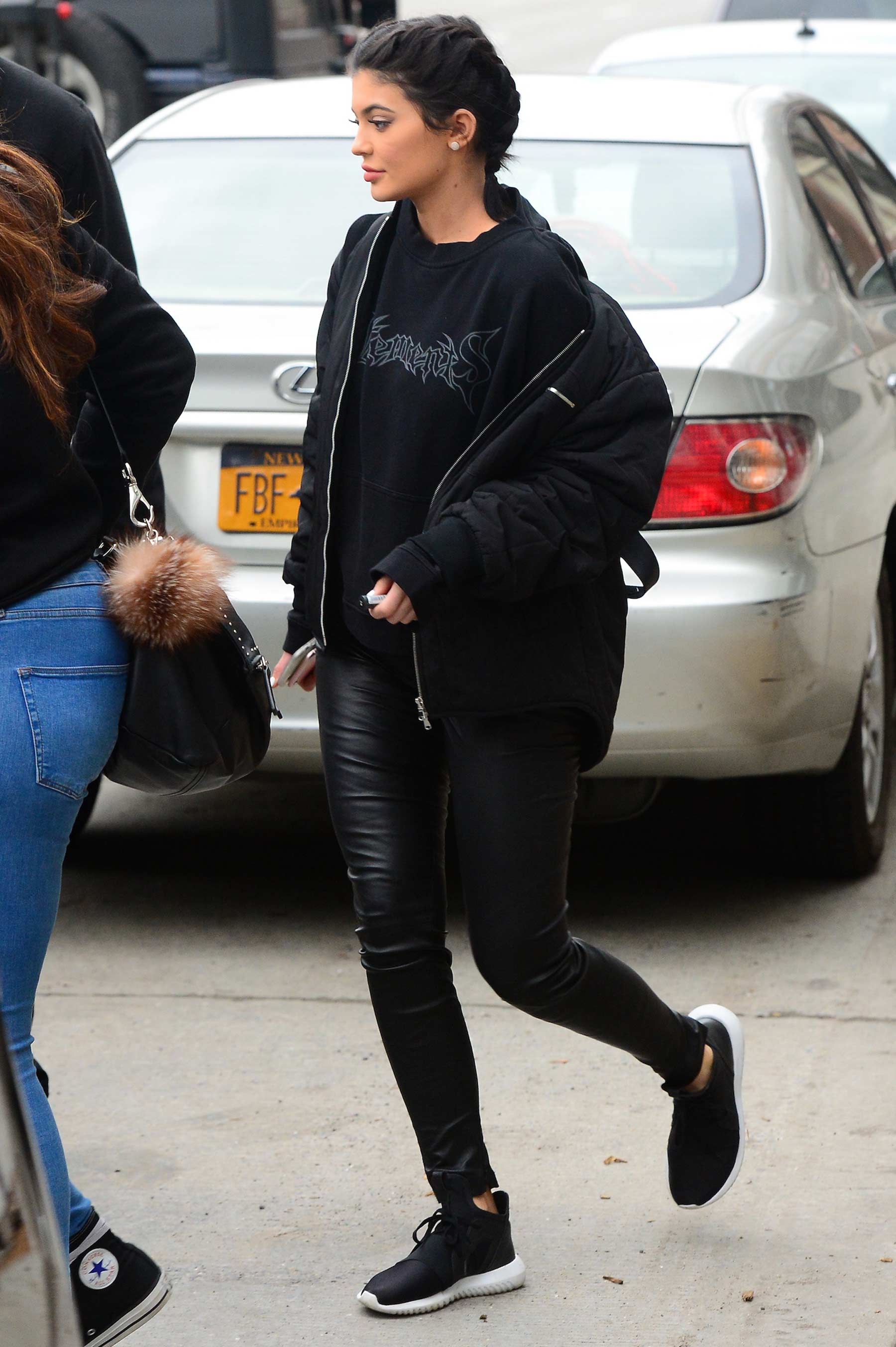 Kylie Jenner arrives at JFK airport