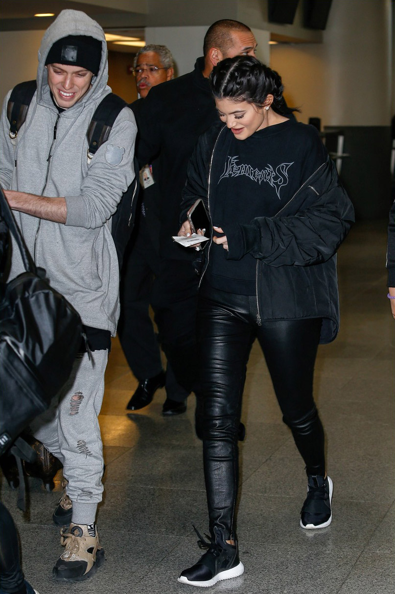 Kylie Jenner arrives at JFK airport