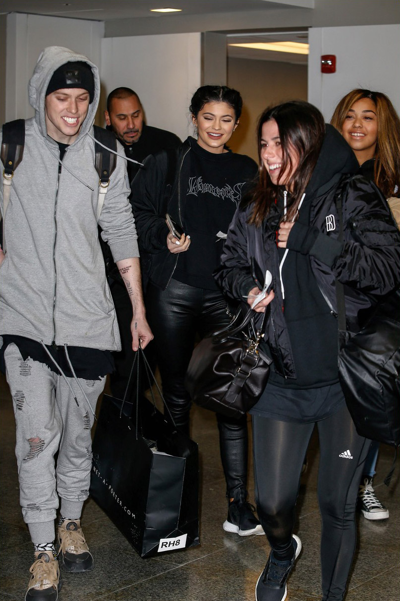 Kylie Jenner arrives at JFK airport