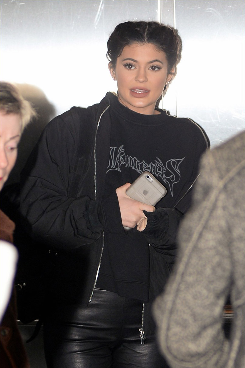 Kylie Jenner arrives at JFK airport