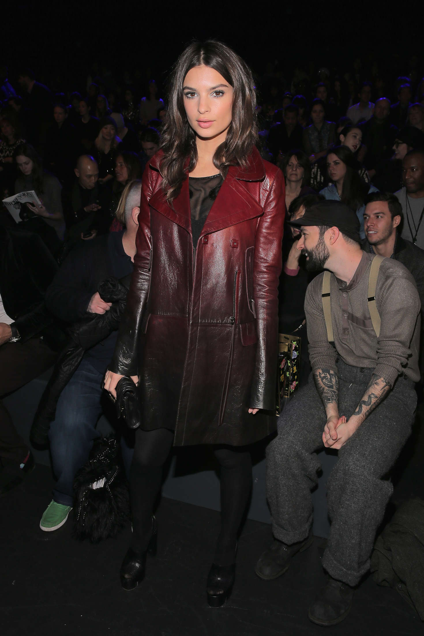 Emily Ratajkowski attends Anna Sui 2016 Fashion Show